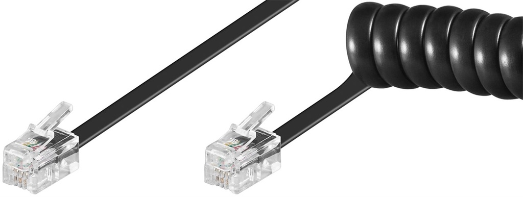 RJ12 modularjohto 6 nap kierre musta 