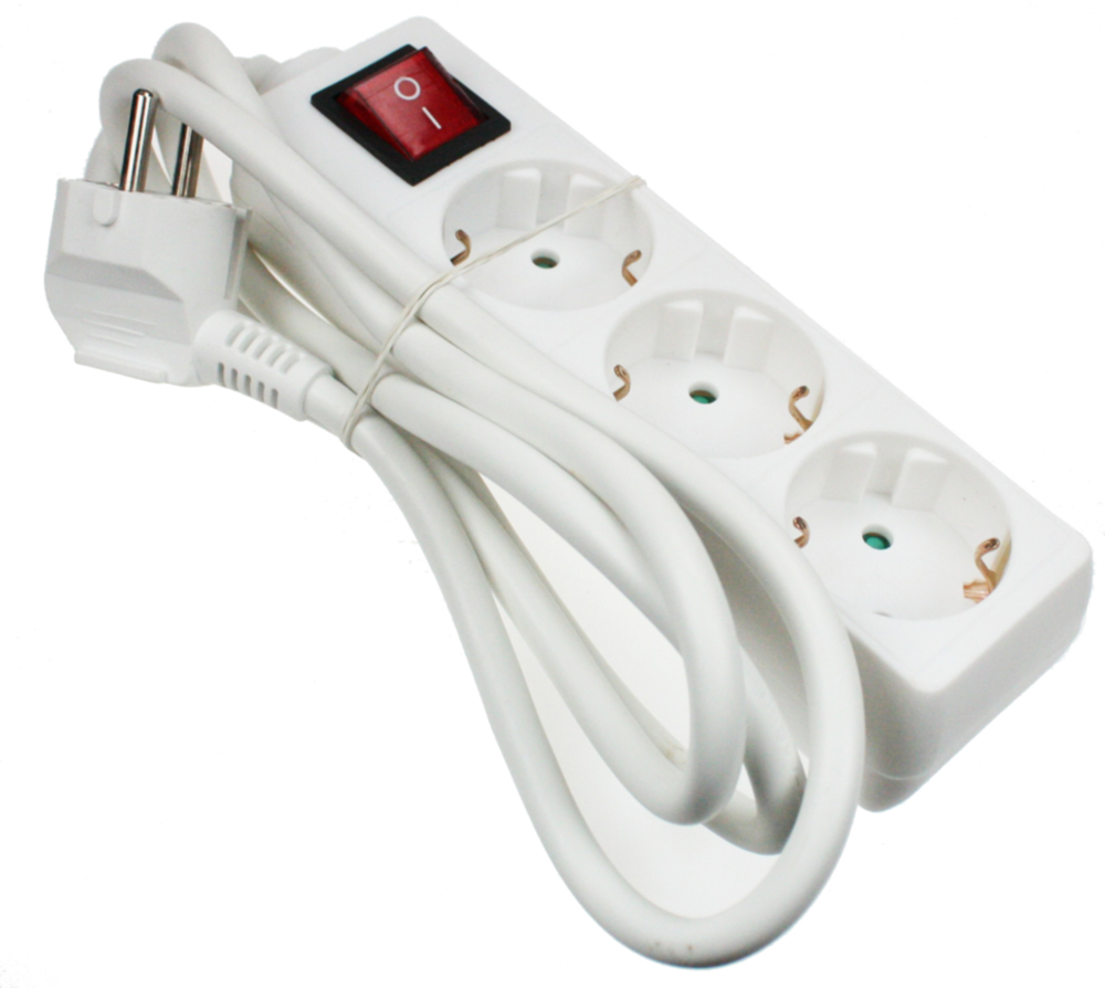 extension cable 3-os Schuko 1.5 m switch 1.5 mm² with cable