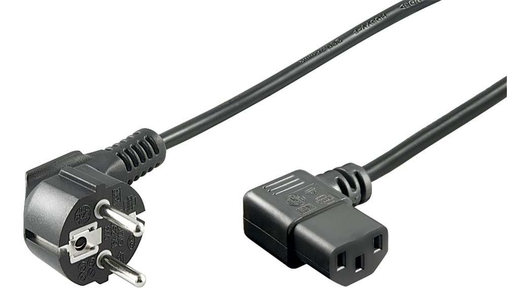 mains power cable earthed 5 m black type F CEE 7/7 > C13 IP 900225MU
