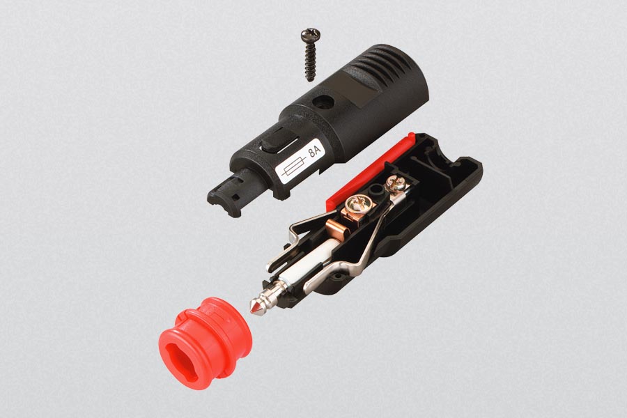 car/marine plug 16 A 2.5mm² with fuse