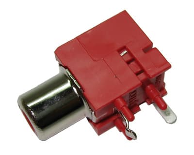 RCA-chassikontakt vinkel PCB MR-551l röd RoHS