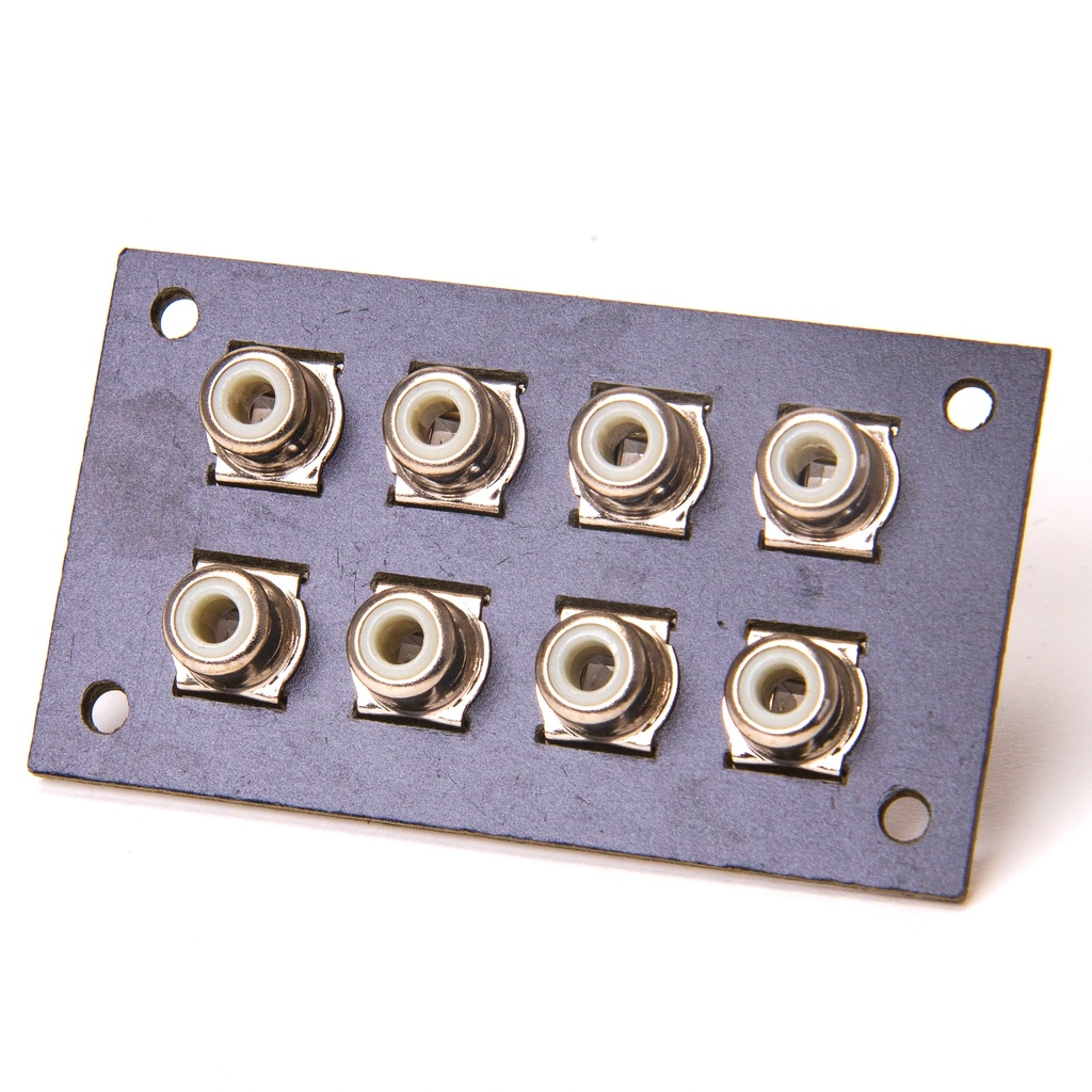 dual RCA panel connector 8-way