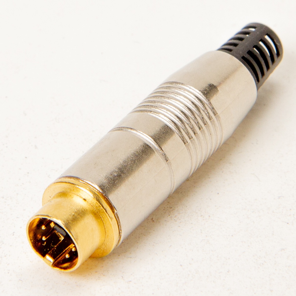 MiniDIN-male 4-pin gold-plated 8-9mm cable
