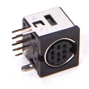Mini-DIN panel connector 8-pin PCB shielded