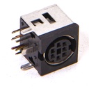 Mini-DIN panel connector 7-pin PCB shielded