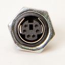 Mini-DIN panel connector 6-pin panel-mount MJ-381/6
