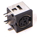 Mini-DIN panel connector 5-pin PCB shielded
