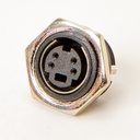 Mini-DIN panel connector 4-pin panel-mount MJ-381/4