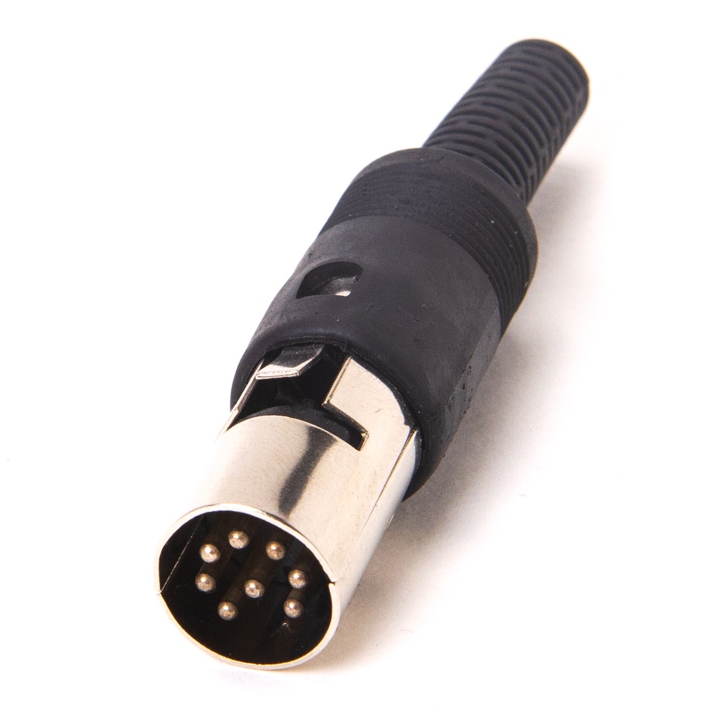 DIN-male 8-pin plastic