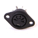DIN panel connector 5-pin 180° stereo insulated
