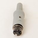 DIN-hona 5-polig 180° stereo metall