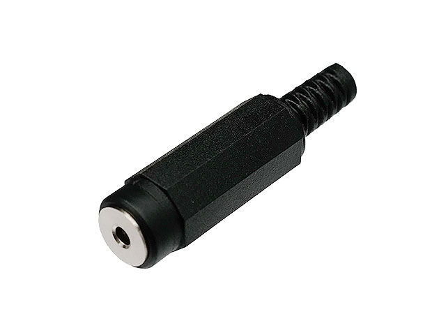 DC-hona 0,7/2,35mm med kabelavlastning MJ-095-polig
