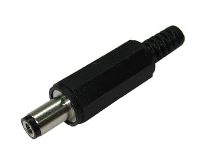 DC-hane 2,5/5,5mm lång plast MP-137H böjskydd Marushin