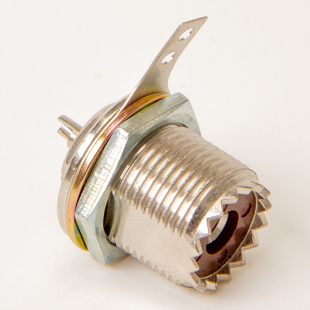 UHF panel connector with nut bakeliitti taka