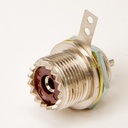 UHF panel connector with nut