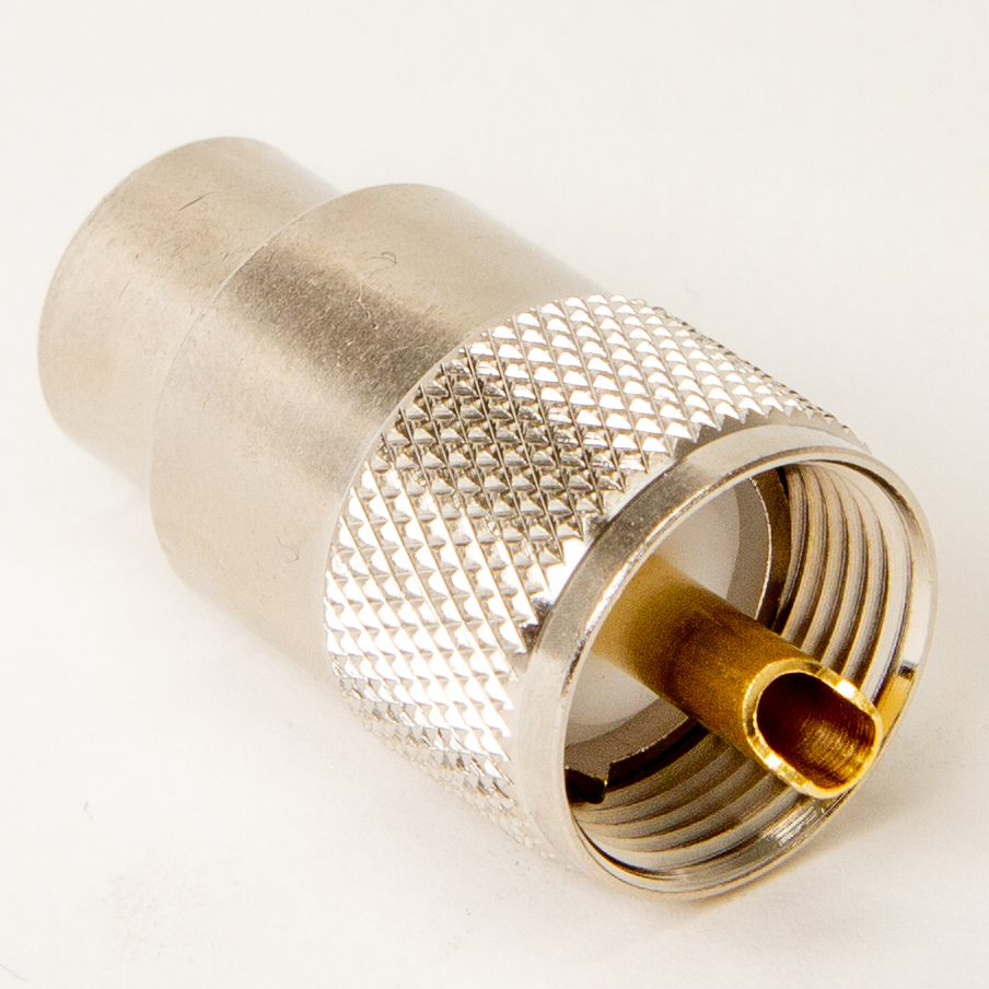 UHF-male RG213 solder.