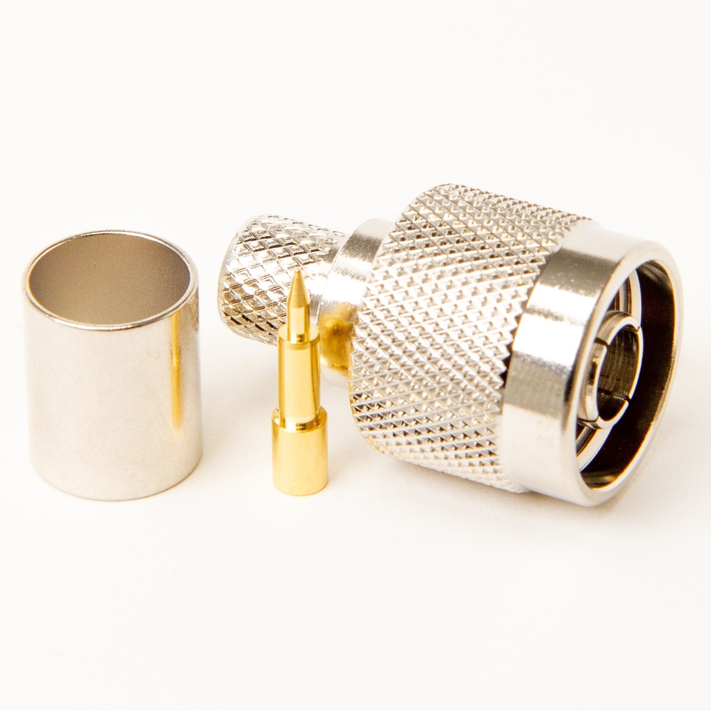 N-hane, crimp RG214 mittstift löd
