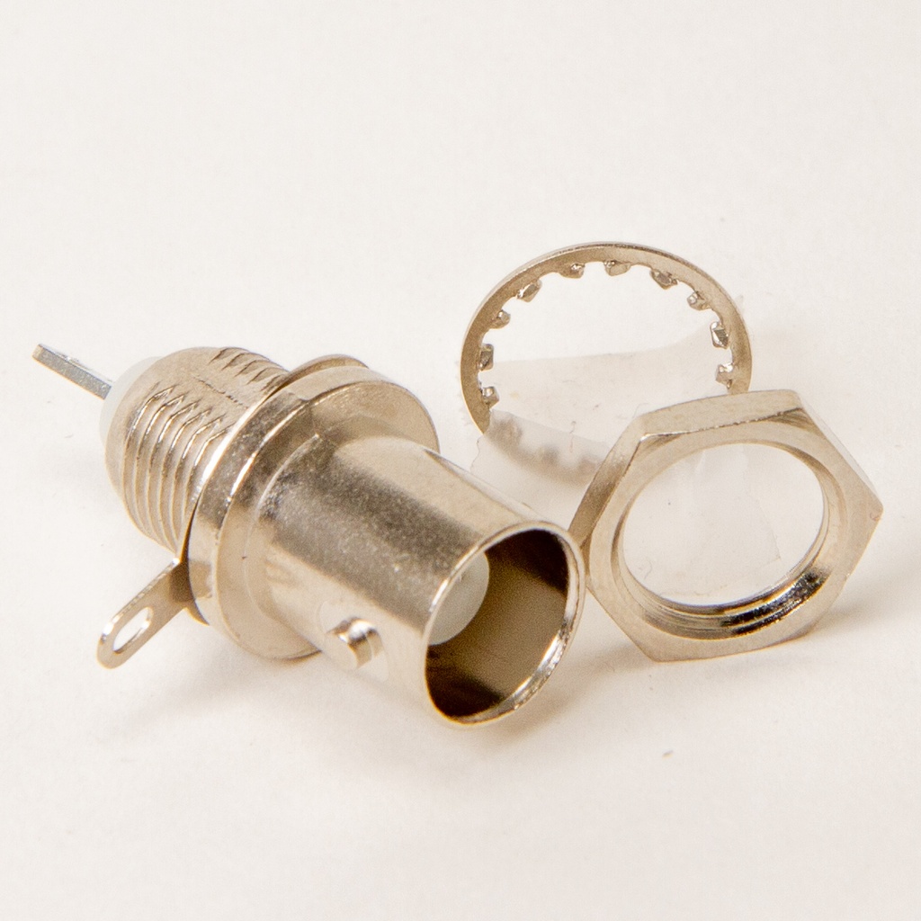BNC panel connector nut mounting low cost model