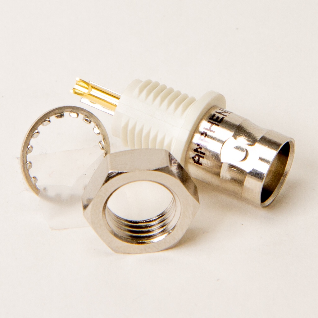 BNC panel connector nut mounting B6651B1 insulated