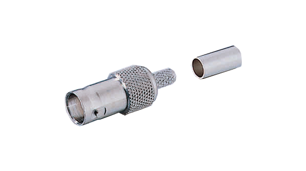 BNC-female panel connector crimp RG179 insulated B6721E1-ND3G-6-75