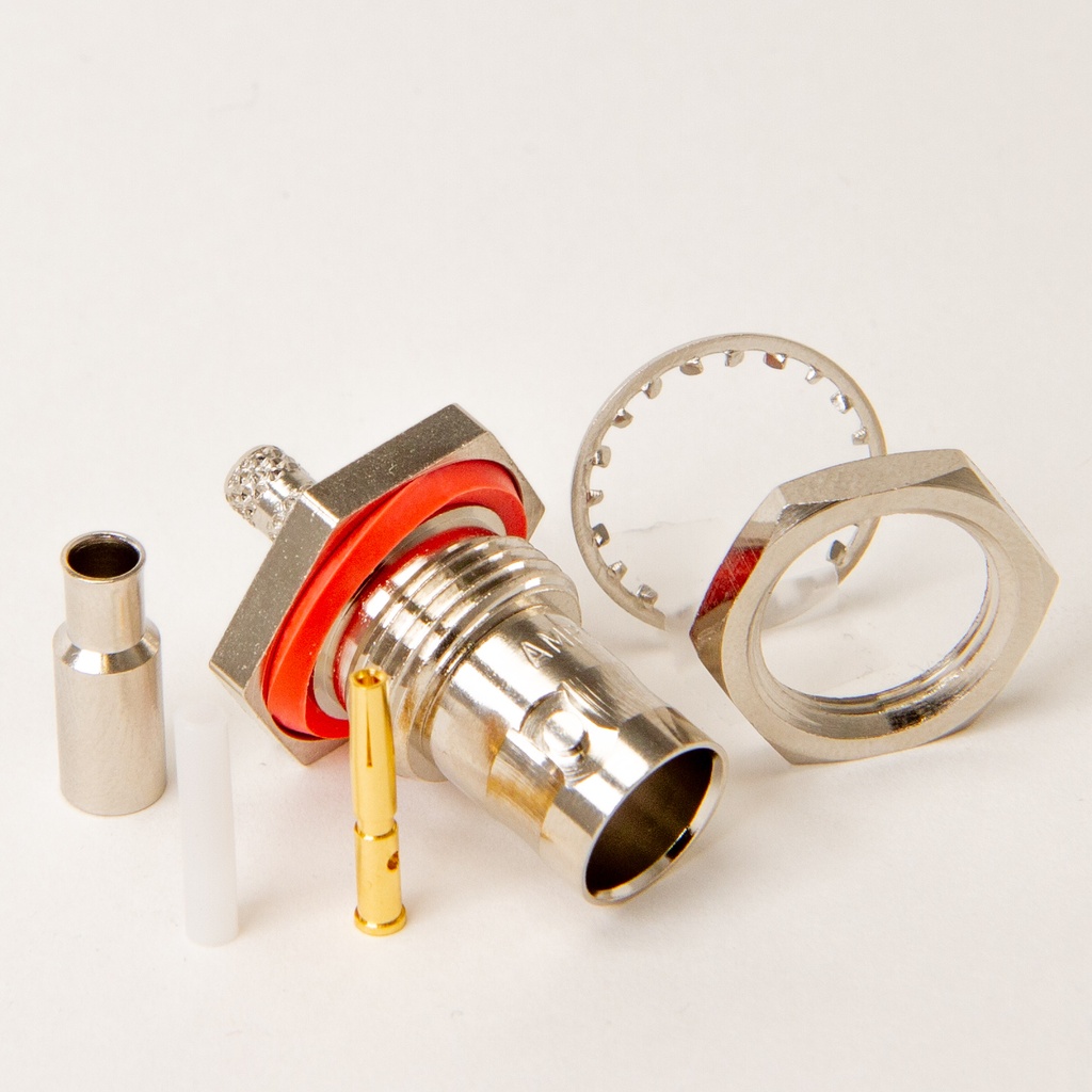 BNC-female panel connector crimp RG179 B6421E1-ND3G-6-75