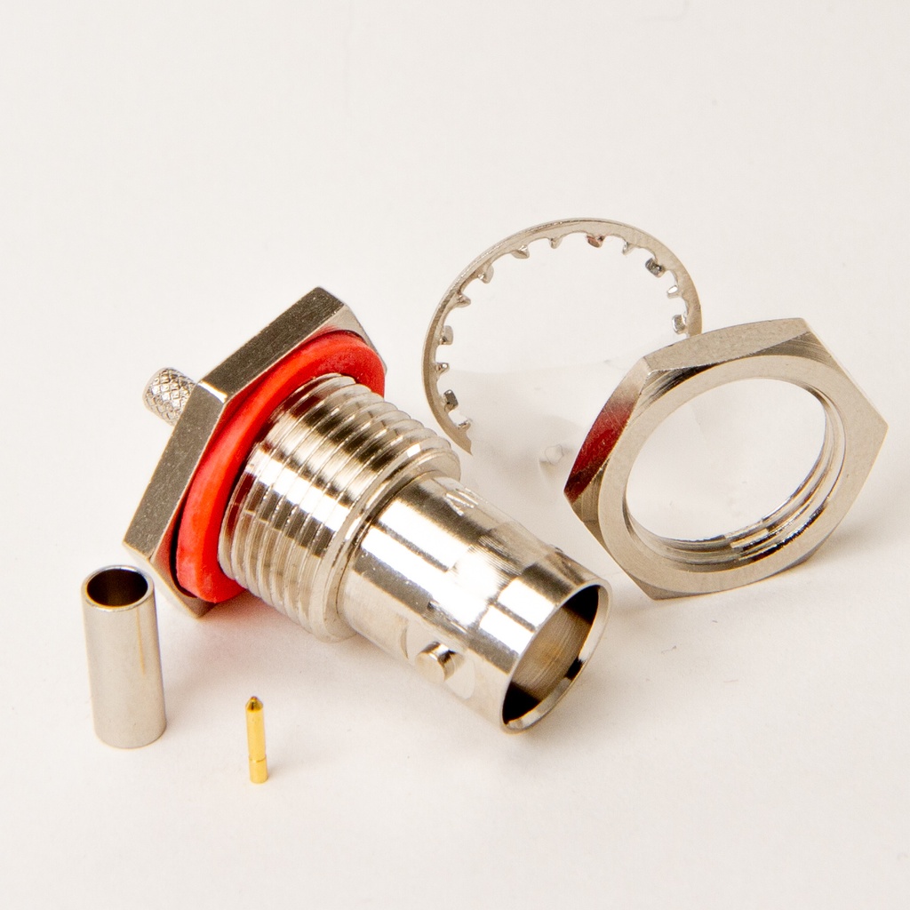 BNC-female panel connector crimp 174/316 B6421G1