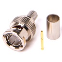 BNC-male crimp 0.8/3.7 HD SDI 75ohm/6GHz 1505