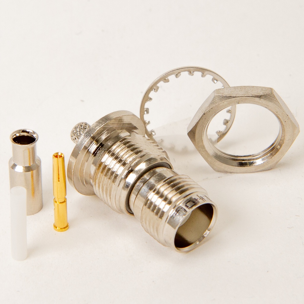 TNC panel connector na crimp RG174/R316 insulated