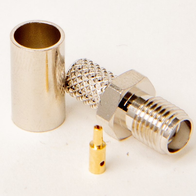 SMA-female crimp HF214 HFX50 LW240 H155 (crimp tool HT336M)