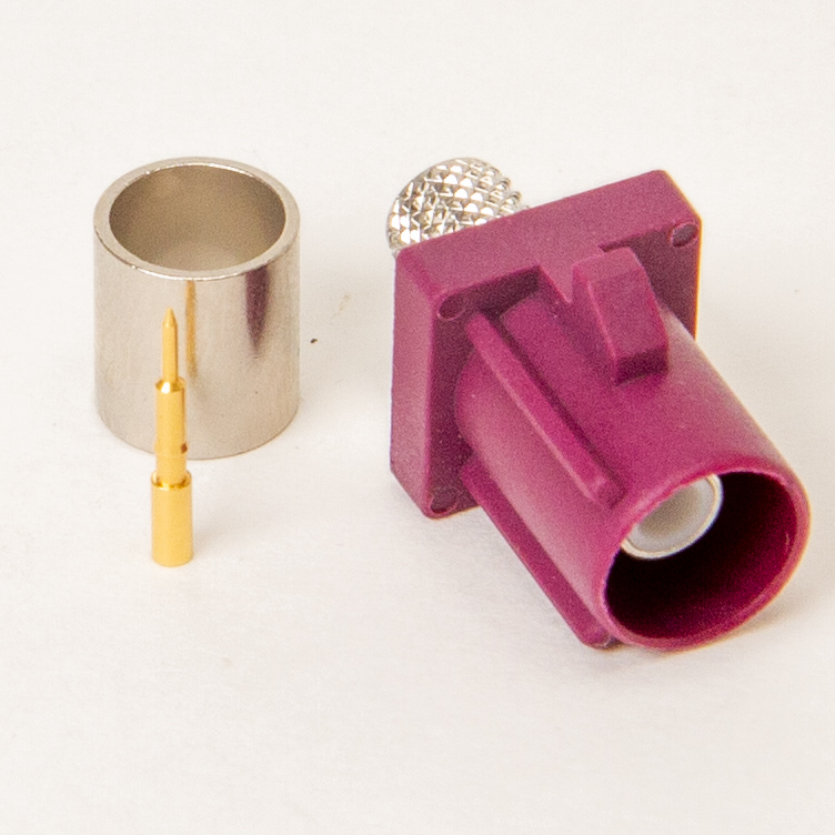 Fakra D-hane crimp RG58 violett GSM