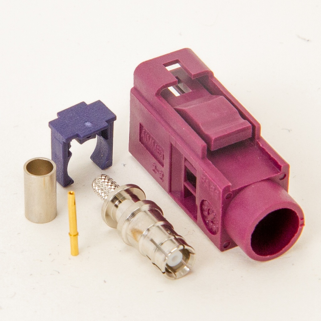 Fakra D-female crimp RG316/174 violet GSM/puhelin