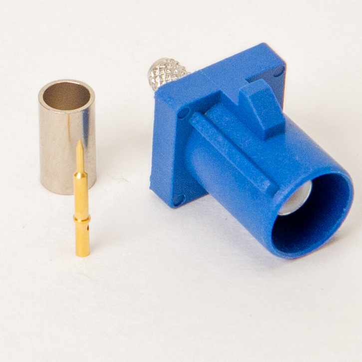 Fakra C-hane crimp RG174/316 blå GPS