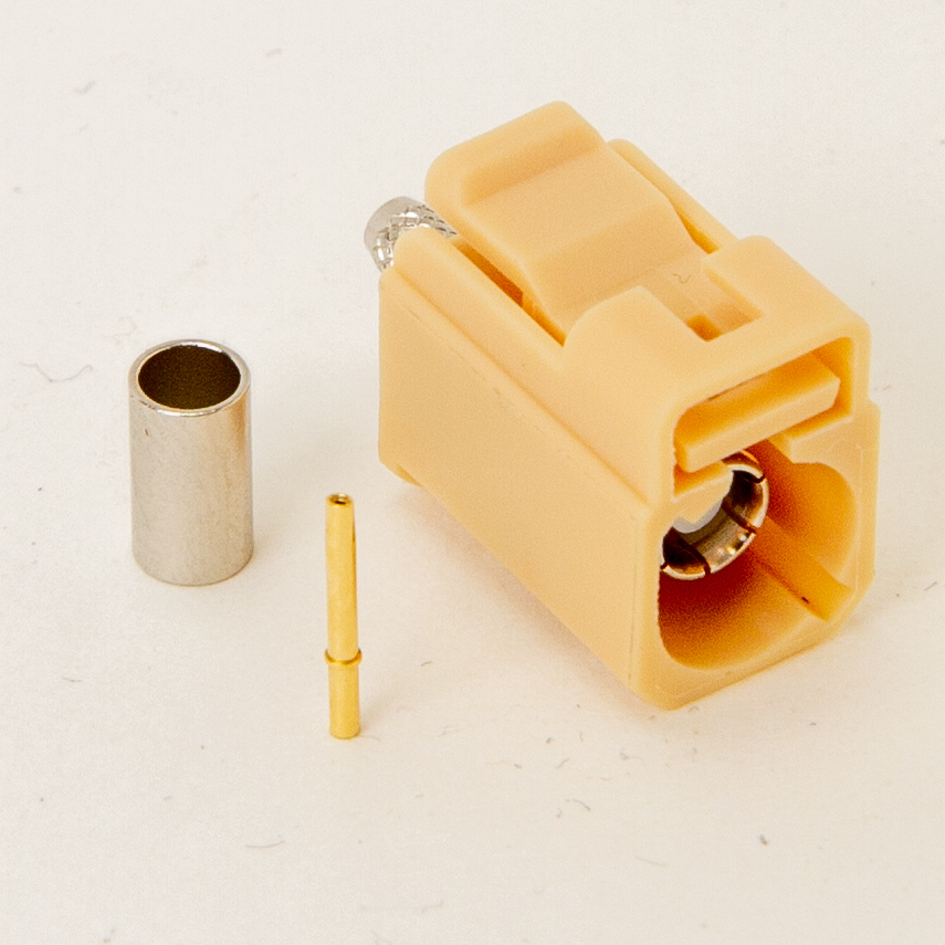 Fakra I-hona crimp RG316/174 Beige