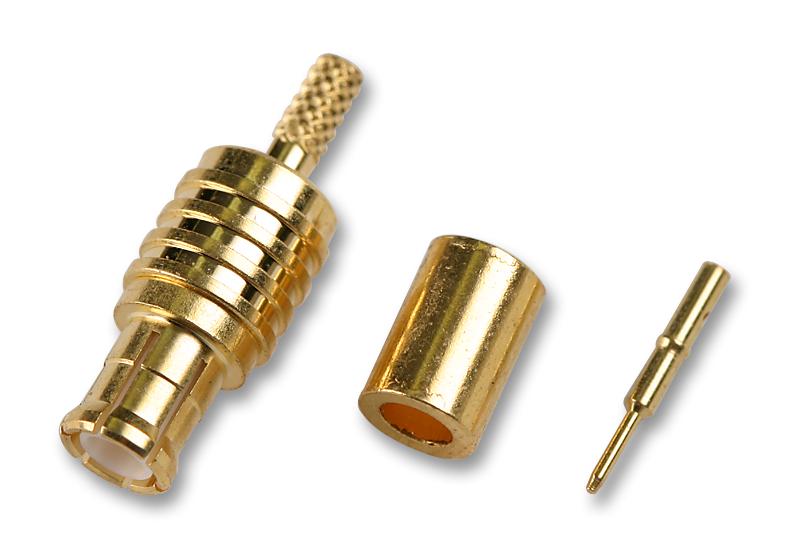 MCX-hane rak RG178 crimp löd mittstift