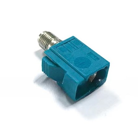 Adapteri Fakra water blue Z-naaras/SMA-naaras 