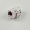 RJ12-panel connector panel-mount snap-in white