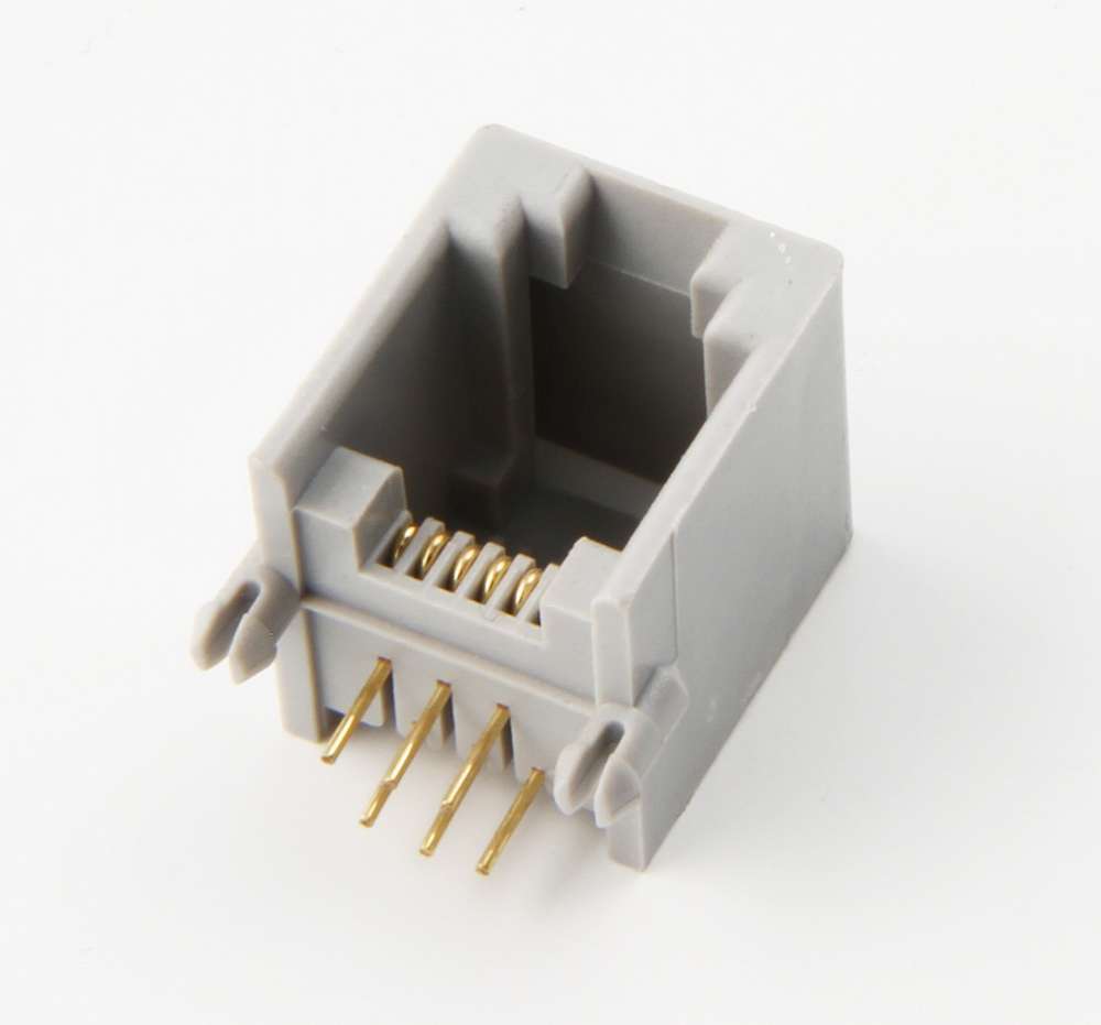 RJ12-chassikontakt 6/6 PCB 30m kult
