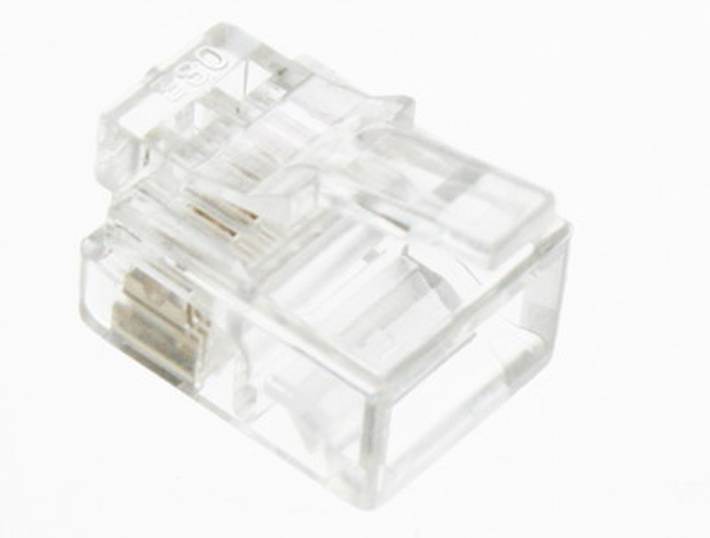 RJ11-uros 6n litt. kaapelille 4 kontaktia