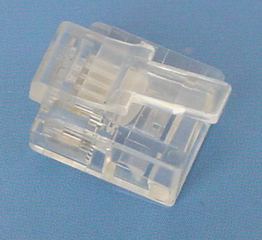 RJ11-hane 6/4 för rund kabel