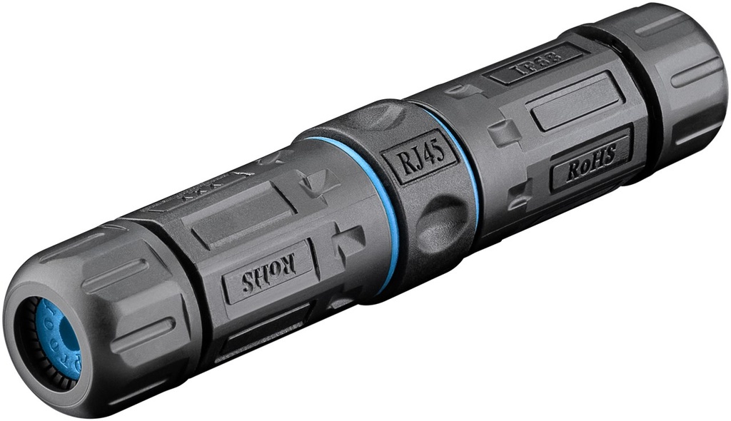 RJ45-jatkos CAT6a STP IP68 n/n 8P8C 120/28mm, kaap ø 4..8mm