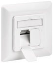 RJ45 wall outlet flush-mount 2-way CAT6a shielded toolless