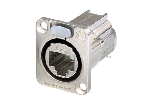 Ethercon Cat6A (RJ45) metal IDC-panel-mount connector Neutrik