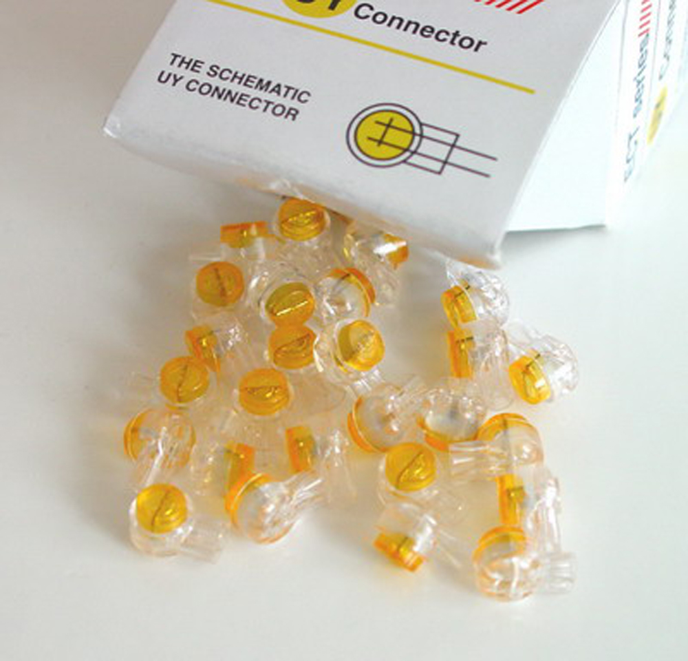 Teleliitin 2 johtoa 0,4-0,65mm (22-26) keltainen