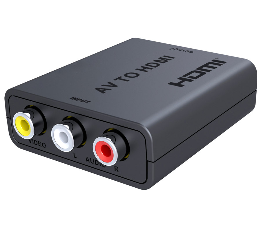 AV - > HDMI omvandlare komposit video + audio - > HDMI