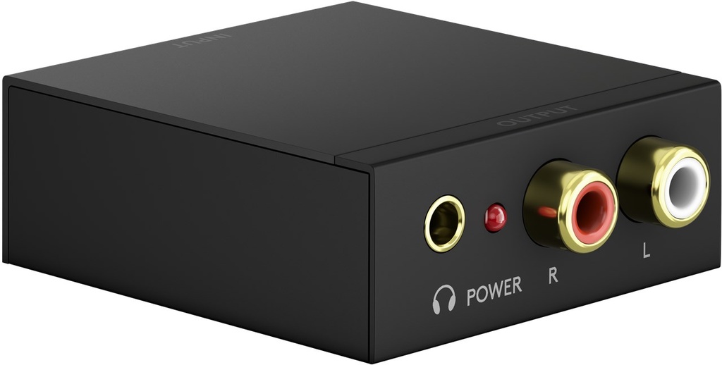 Digital > Analogue audio converter 192 kHz TS/Coax > 2XRCA/3.5 plug