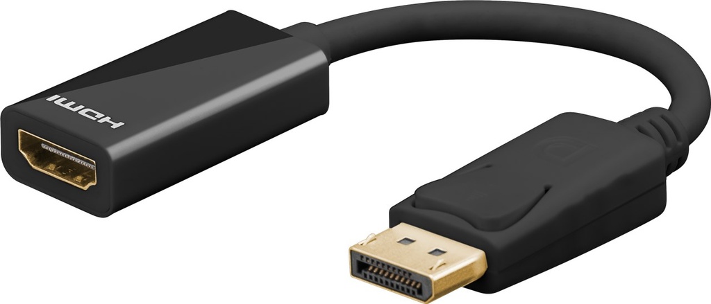 DisplayPort-hane till HDMI-hona-adapter med 0,1 m kabel