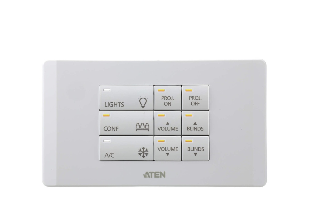 ATEN Control System control unit, 12 buttons/2 serial/2 relay/1 input/1 Ethernet