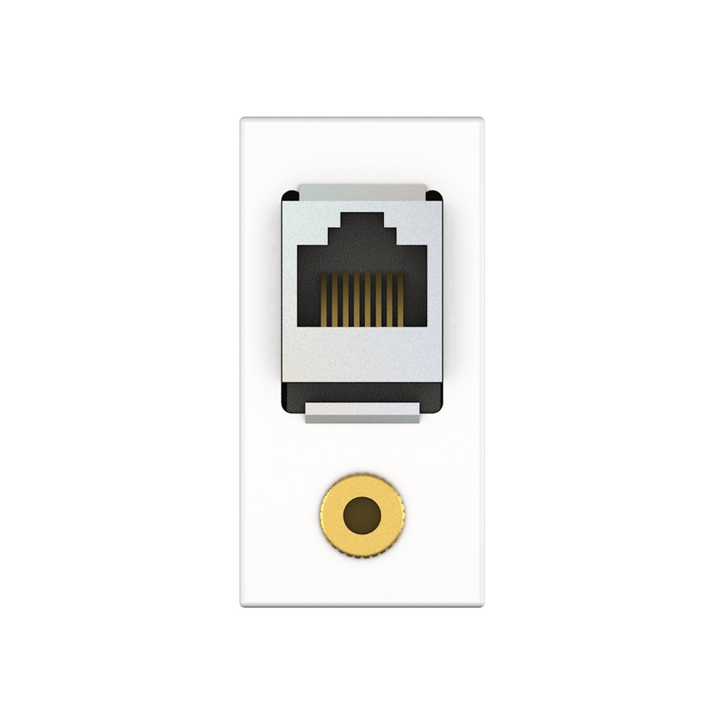 KF45 CAT6/Audio 02 m cable white ½size
