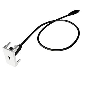 KF45 USB-C n/u USB3.1 Gen.1 1 m cable white ½size
