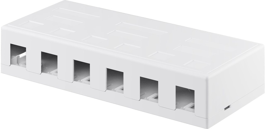 Keystone box 6-paikkainen white, surface-mount